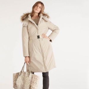 Gerard Darel Believe Coat with fox fur hood